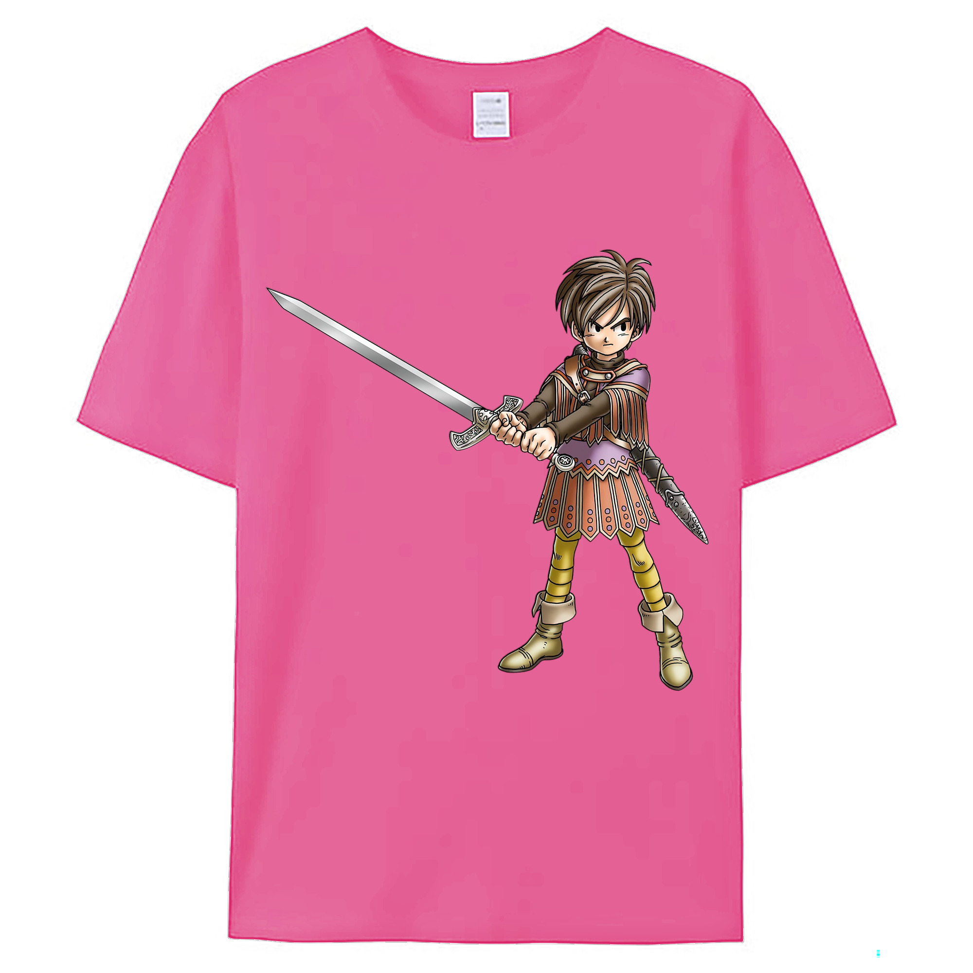 （画像用） ドラゴンクエスト Doragon Kuesuto Dragon Quest レディースカジュアルプリントTシャツ（綿100％）